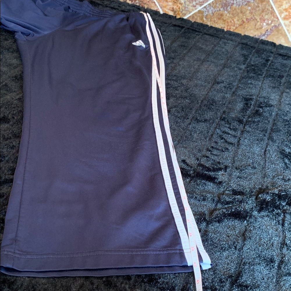 VINTAGE Y2K Adidas Men's Wide-Leg 3-Stripe Track Pants Navy Size Medium - Picture 7 of 11